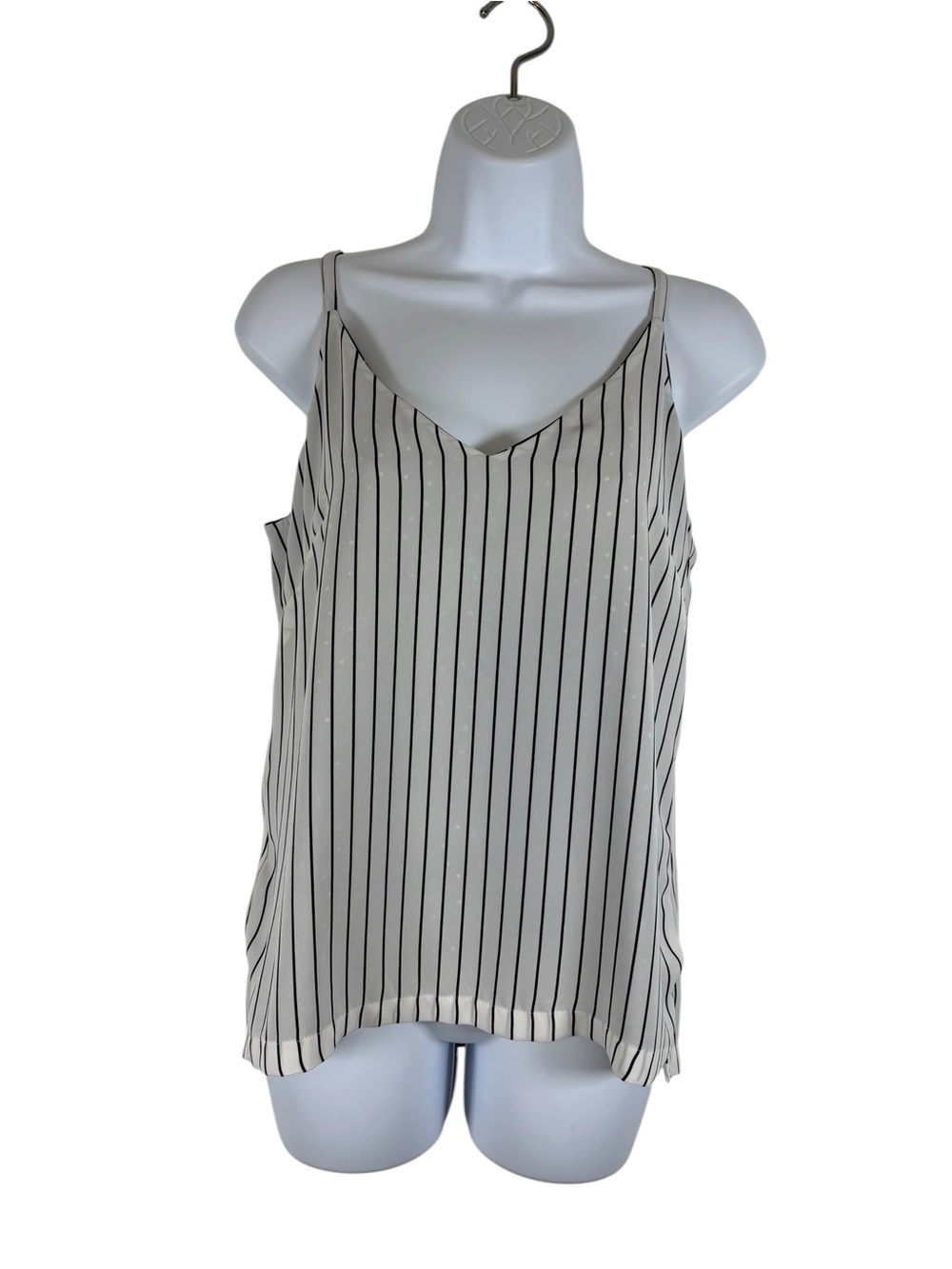 White House Black Market Reversible Polka Dot Stripe Cami Tank Top XL